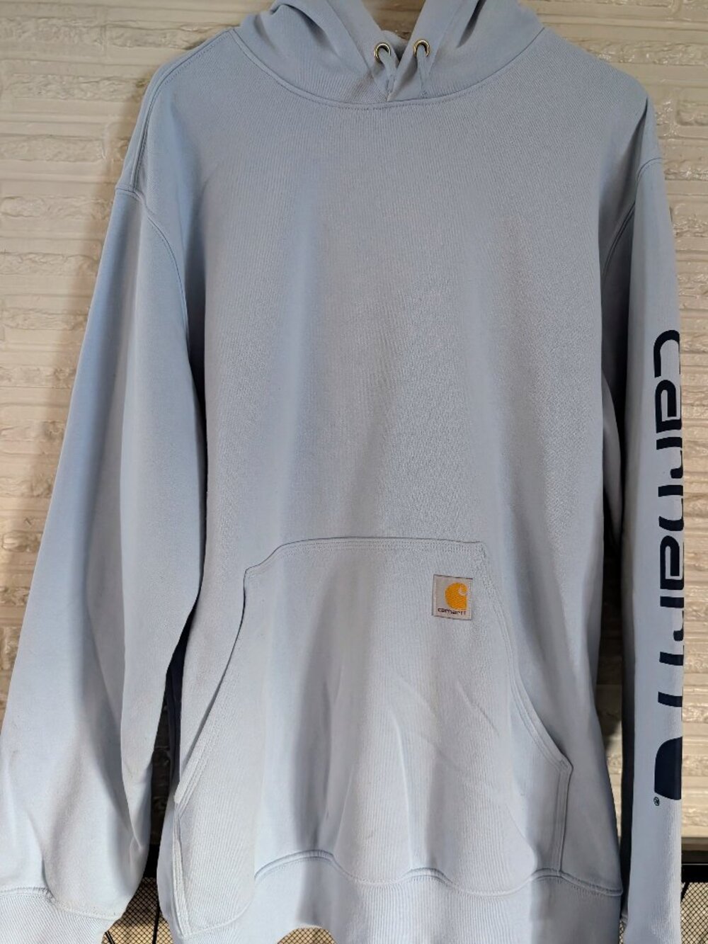 CARHARTT Men's Loose Fit Light Blue Sweatshirt Size Large
